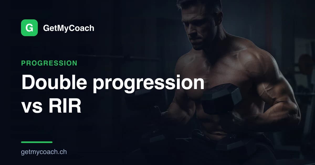 GetMyCoach-Titelgrafik für den Artikel, der doppelte Progression und RIR vergleicht.