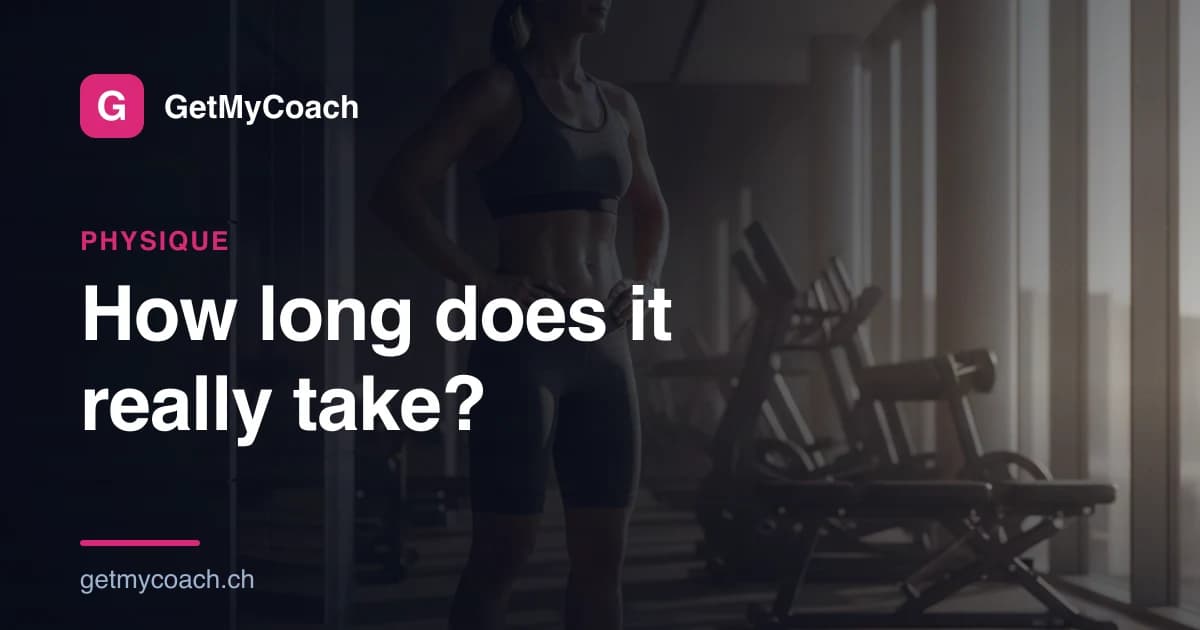 GetMyCoach cover graphic for the article on how long it really takes to build five different physiques.