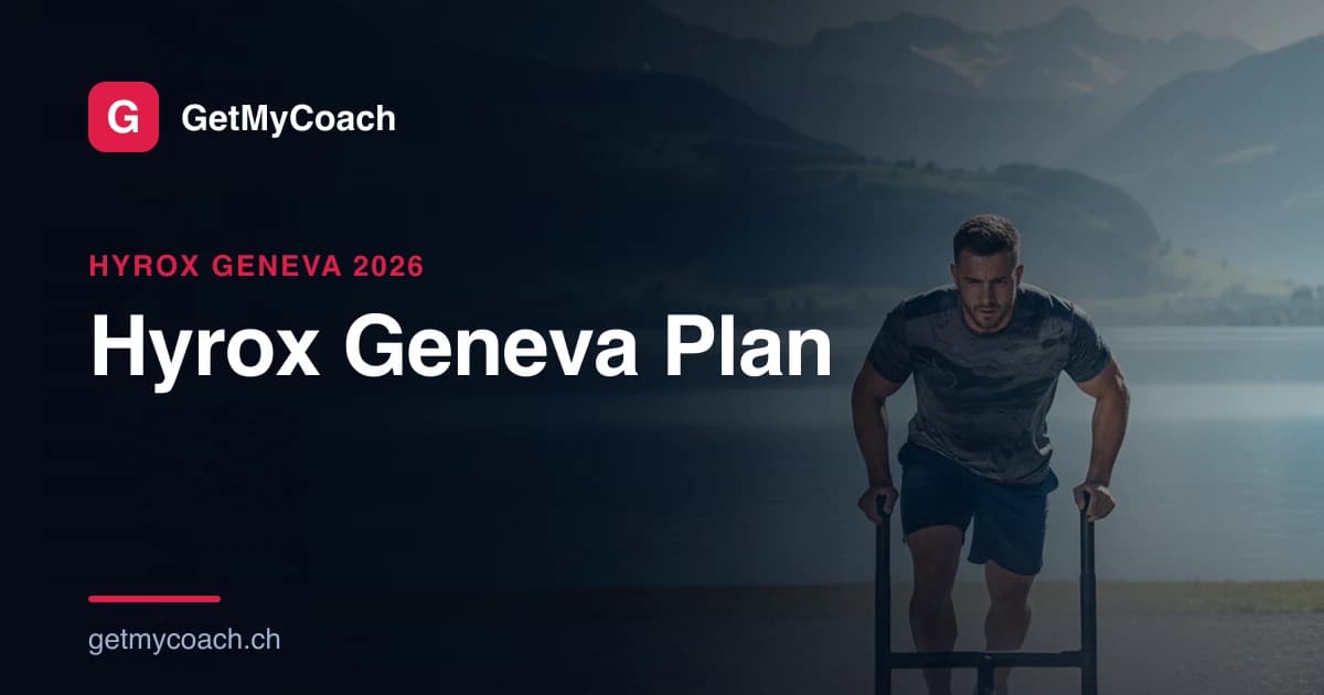 GetMyCoach-Titelgrafik für den Hyrox-Geneva-2026-Trainingsplan.