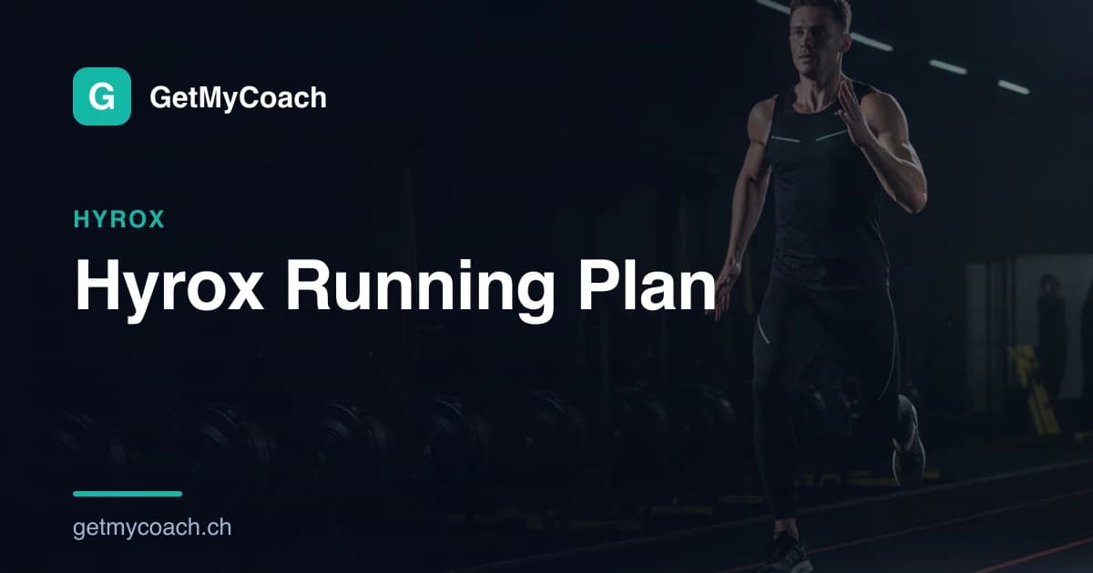 GetMyCoach-Titelgrafik für den Hyrox-Laufplan.
