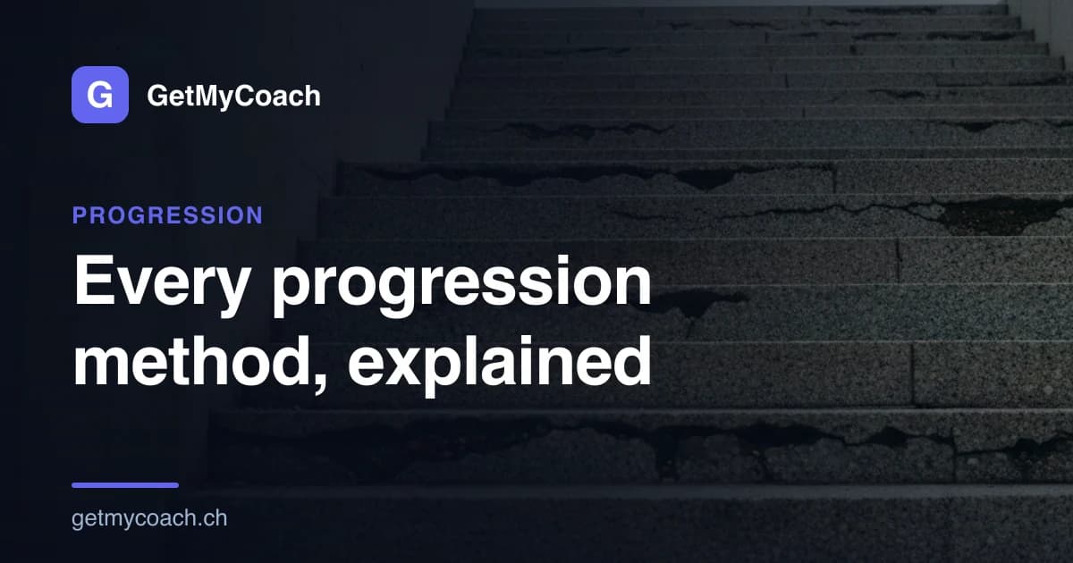 GetMyCoach cover graphic for the complete guide to training progression methods.
